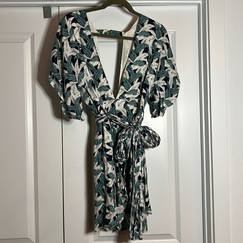 Tropical print romper